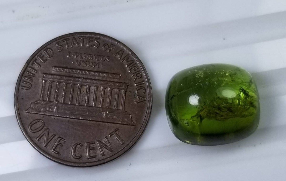 Natural good quality ring size faceted green  tourmaline gems
