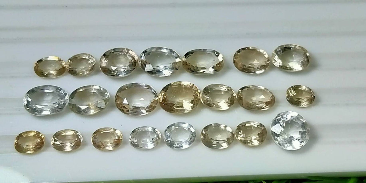 Faceted Topaz Gems: Natural Ring Sizes, 30 Carats