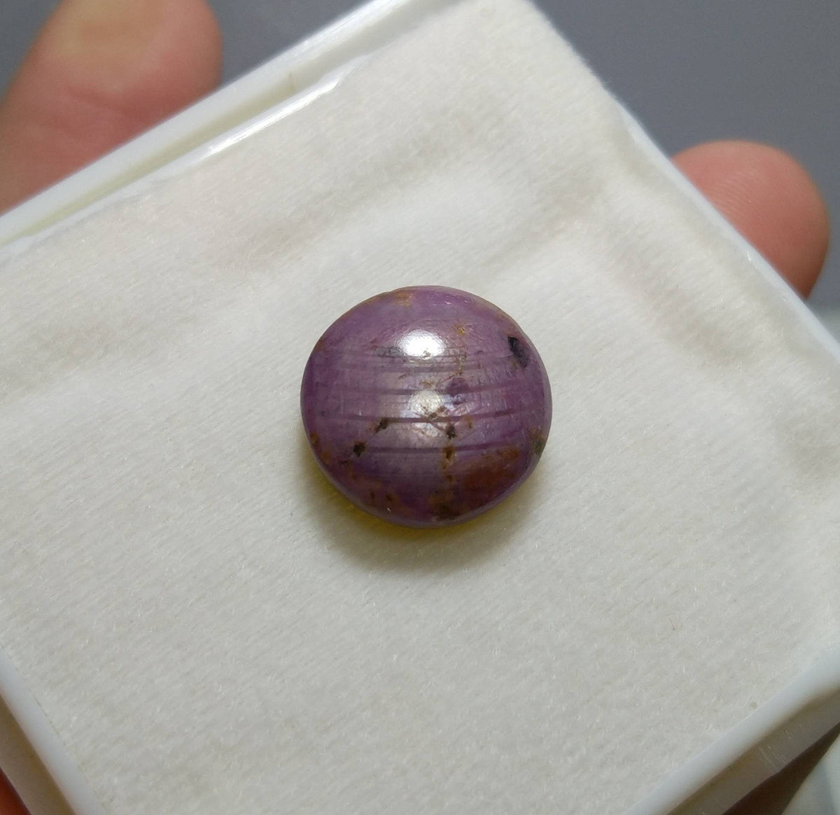 Natural 24 Carat Star Ruby Cabochon, UV Reactive Gemstone