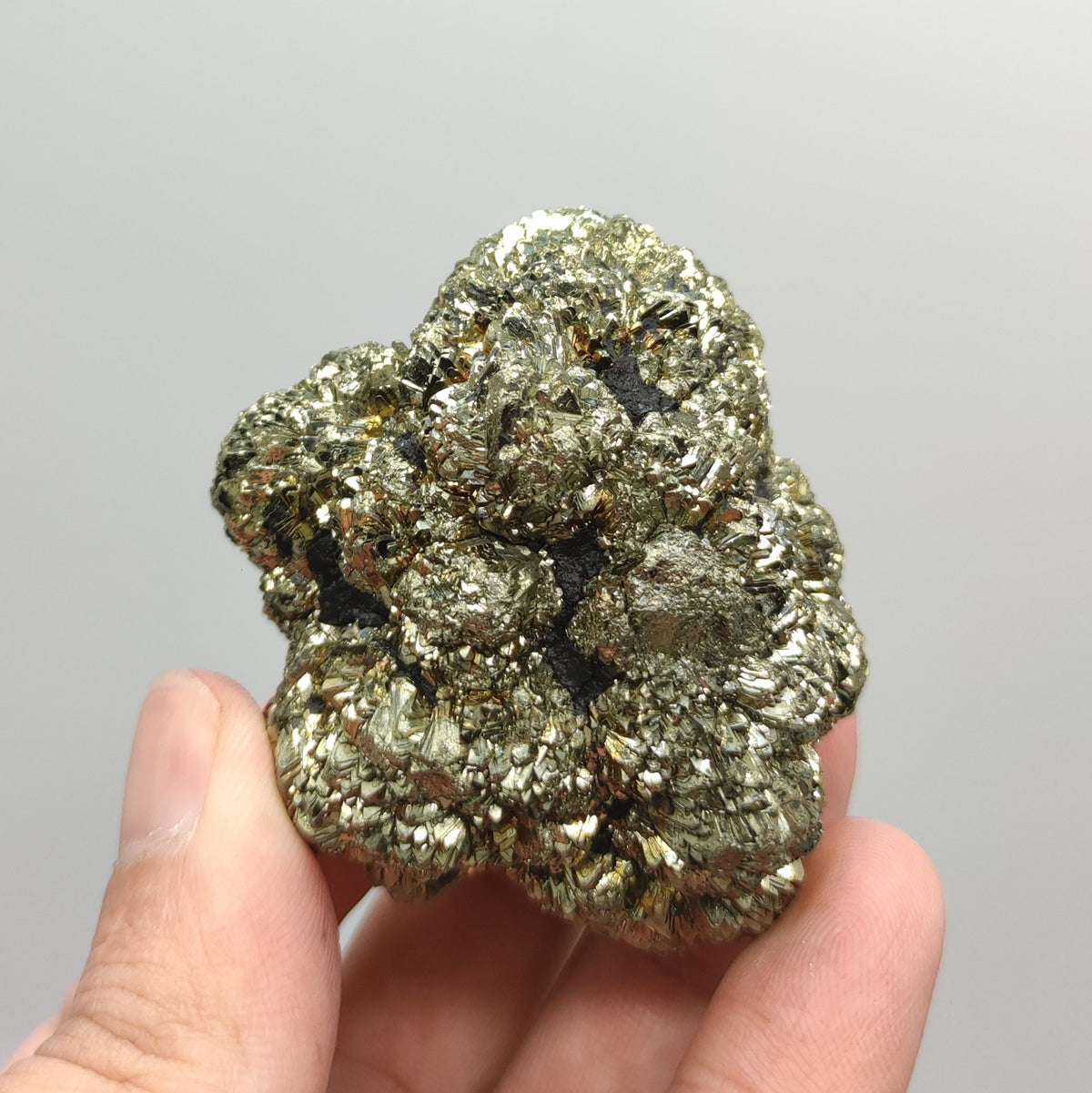 Golden Marcasite Sphere Cluster, Prophecy Stone, Pakistan, 186 gram