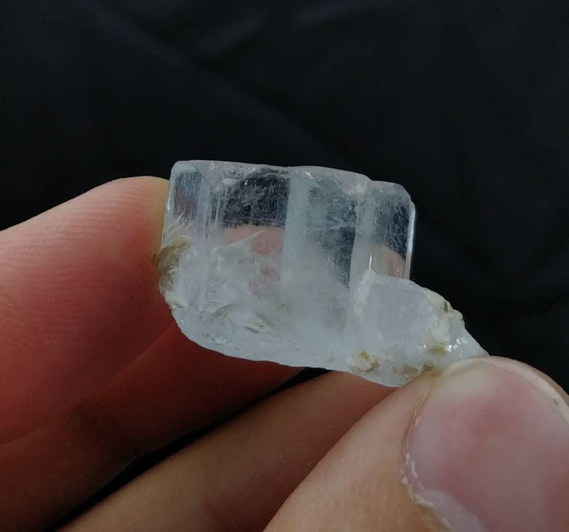 Aquamarine terminated clear with moscovite mica from Nagar Valley Skardu GilgitBaltistan Pakistan