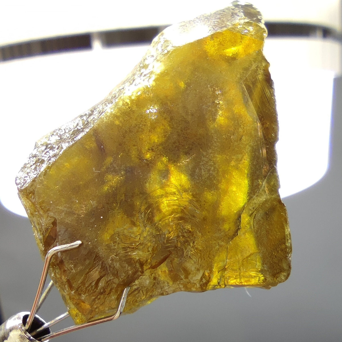 Green rare natural sphene titanite crystal from Mohmand Agency KPK Pakistan, weight 12 grams