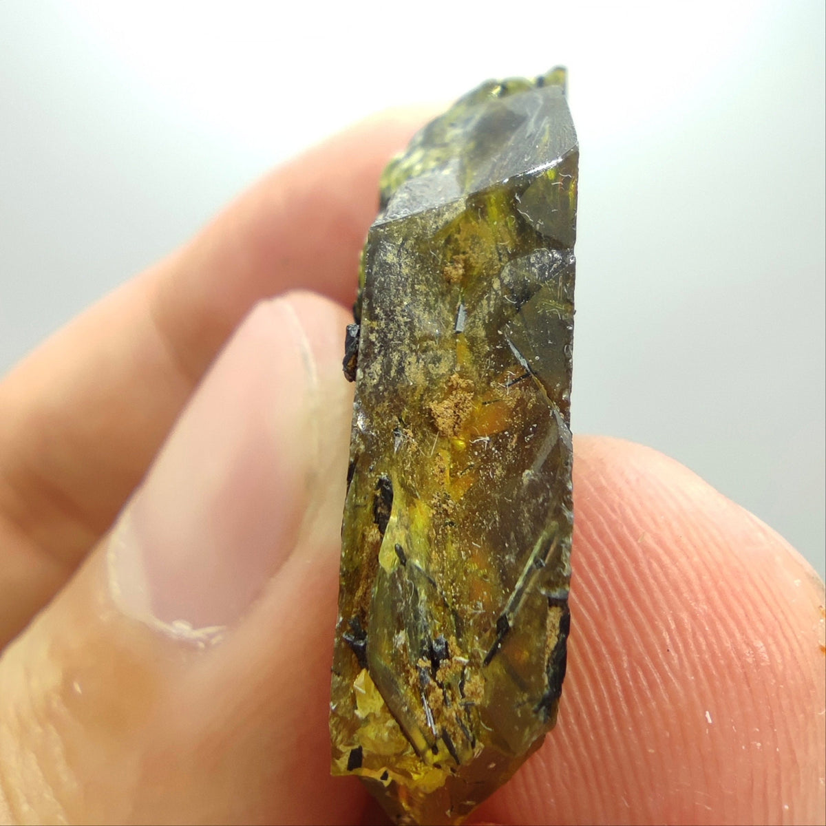Rare sphene titanite crystal with Aegirine inclusion from Momand agency, KP, Pakistan, 7.3 gram