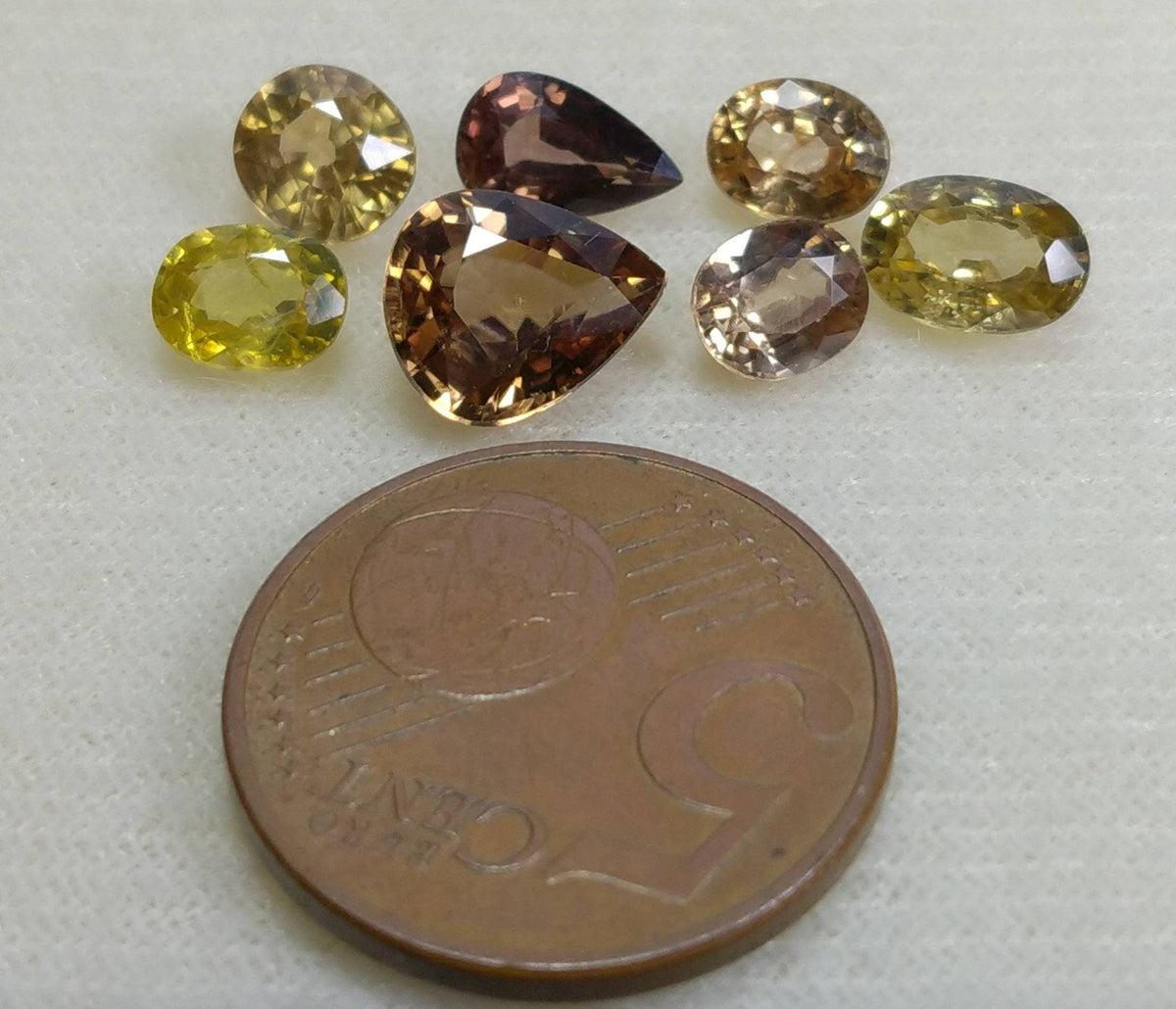 13.5 Carat Zircon Gemstone Set, Faceted VV Clarity