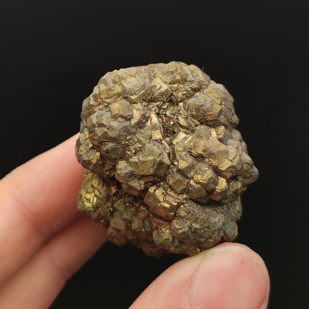 Natural golden Marcasite crystal with rainbow effect on surface from Pakistan, 88 grams