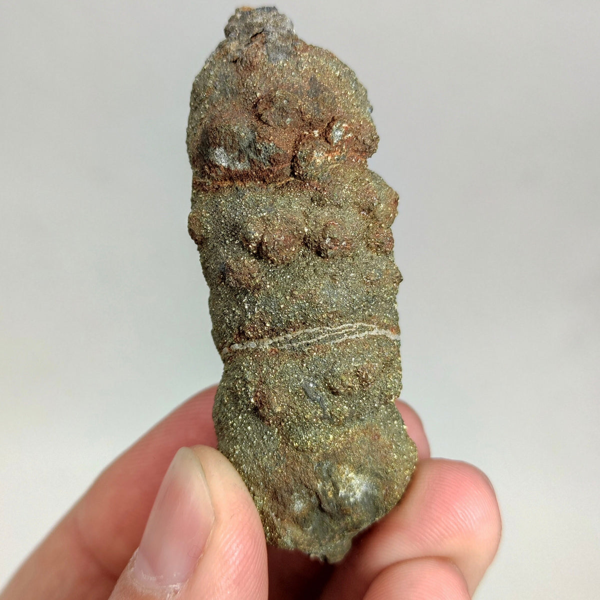Natural golden Marcasite crystal with rainbow effect on surface from Pakistan, 78 grams