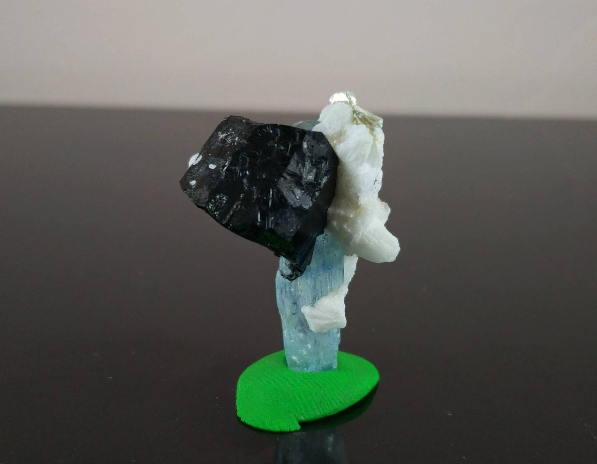Aquamarine Crystal with Albite and Black Tourmaline, Pakistan