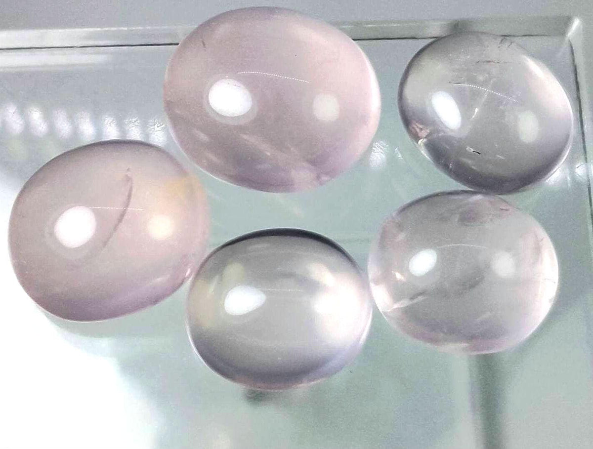 Natural good quality rose quartz cabochons lot