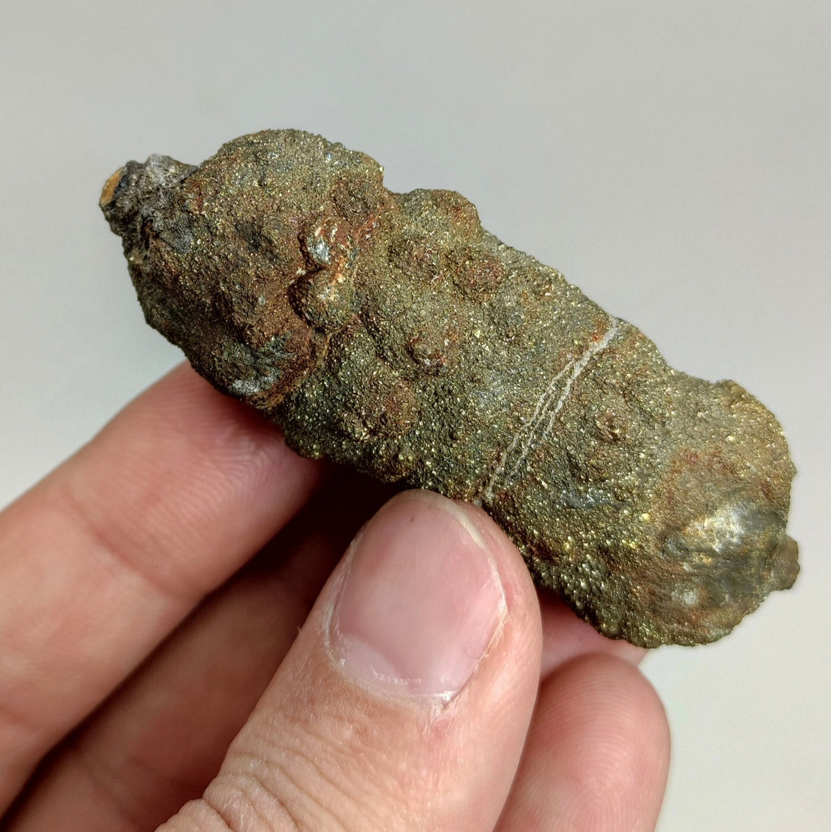 Natural golden Marcasite crystal with rainbow effect on surface from Pakistan, 78 grams