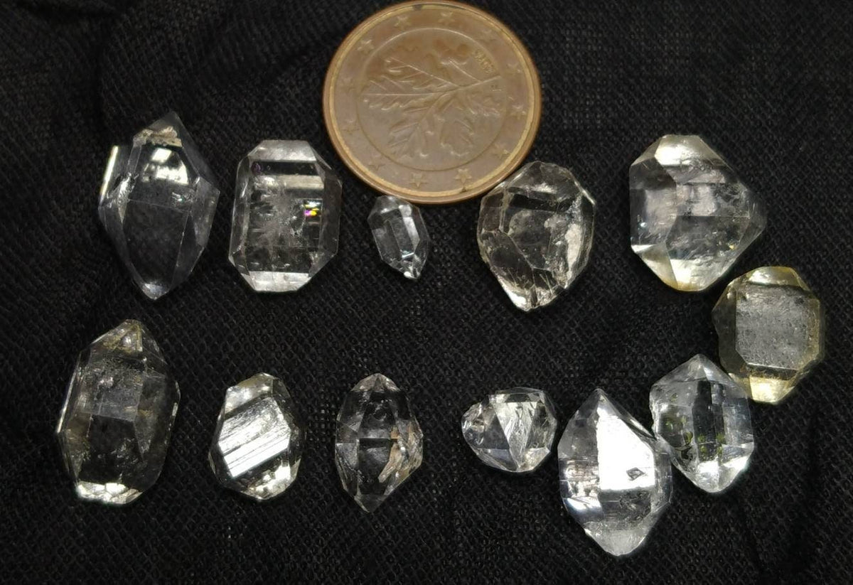 Double Terminated Diamond Quartz Crystals, 12.7 grams