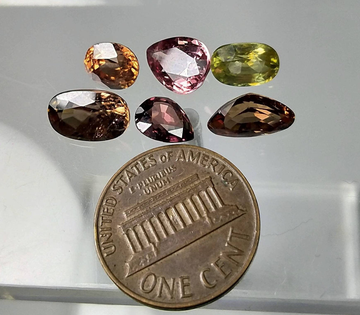 Natural good quality faceted zircon gems lot