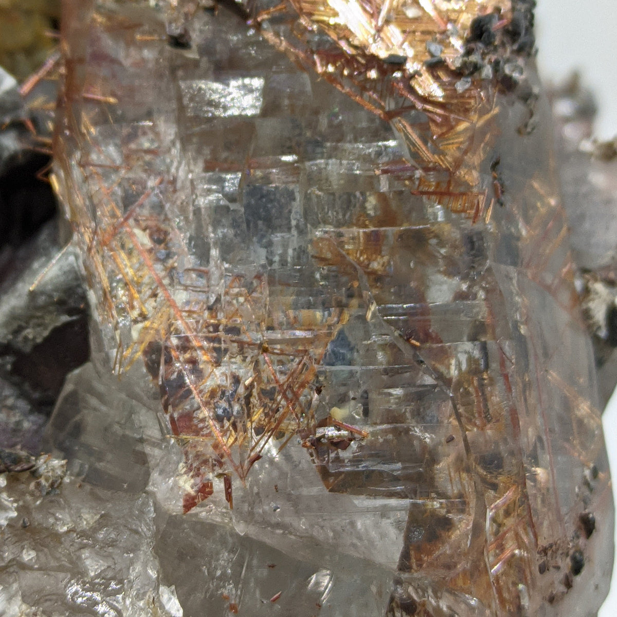 Golden Rutile Quartz Cluster with Siderite, Skardu Pakistan