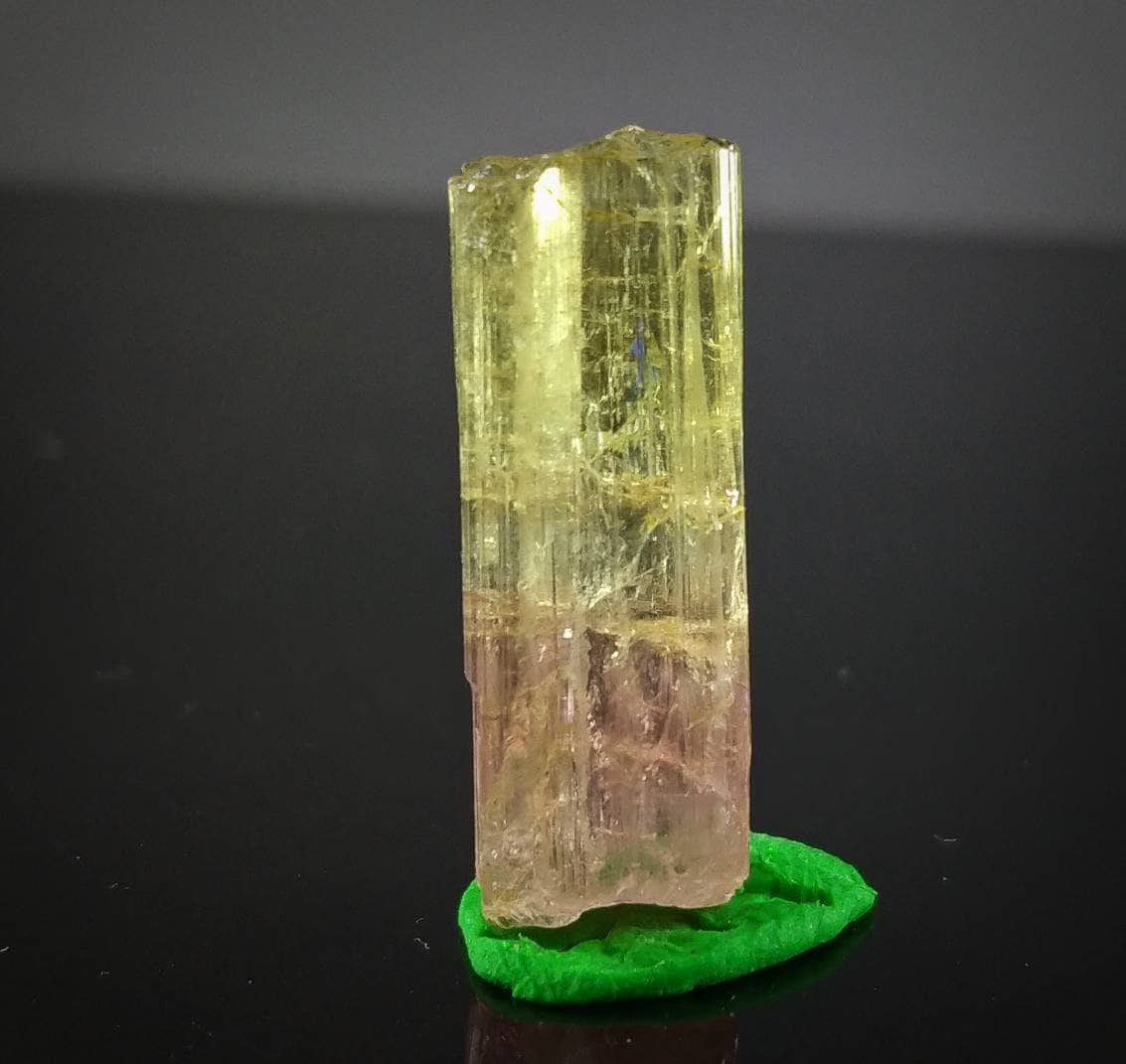Bicolor terminated tourmaline crystal 4.1 grams weight from Africa