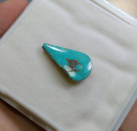 Pear Shape Turquoise Cabochon, 11 Carats, Untreated