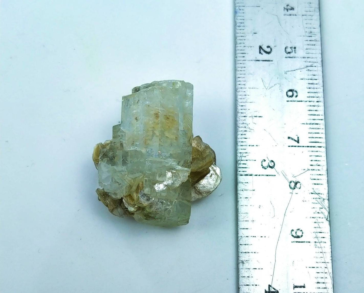 Aquamarine terminated crystal with moscovite mica from Nagar Valley Skardu GilgitBaltistan Pakistan