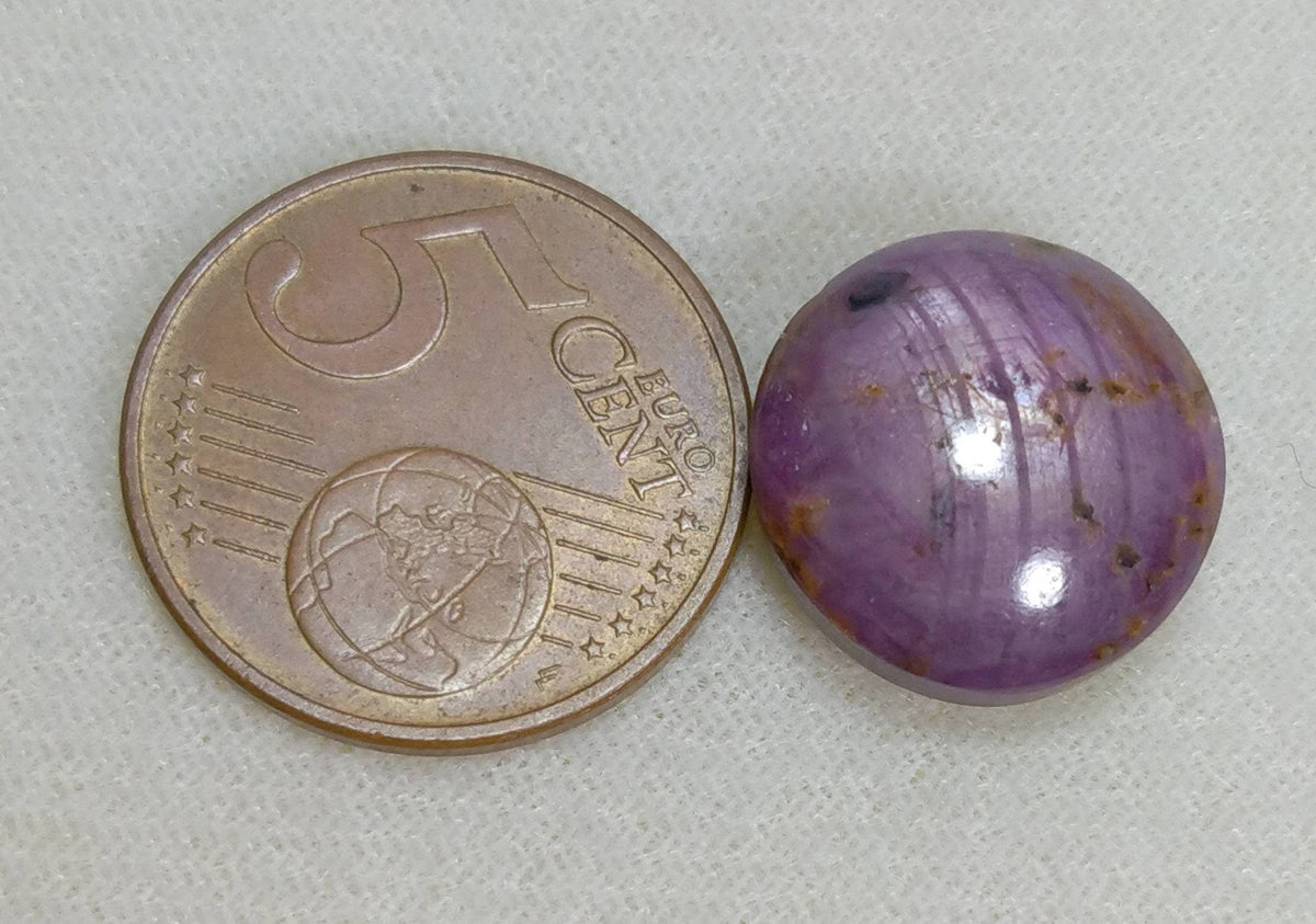 Natural 24 Carat Star Ruby Cabochon, UV Reactive Gemstone