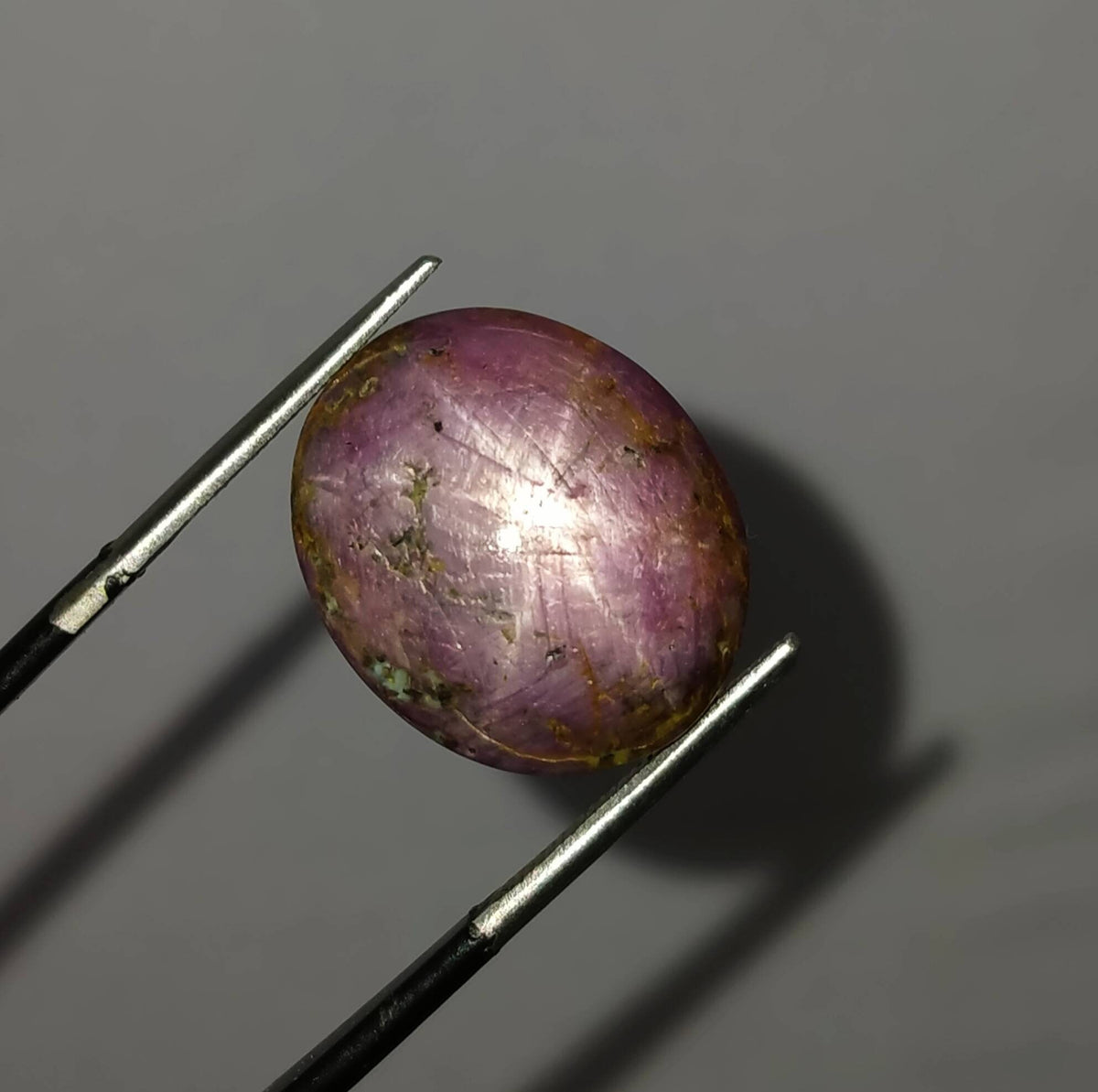 25 Carat Star Ruby Cabochon, Natural UV Reactive Gemstone