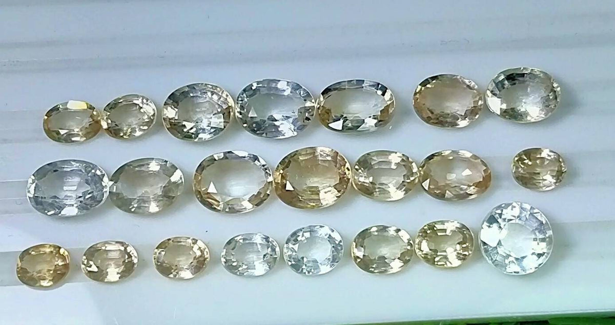 Faceted Topaz Gems: Natural Ring Sizes, 30 Carats