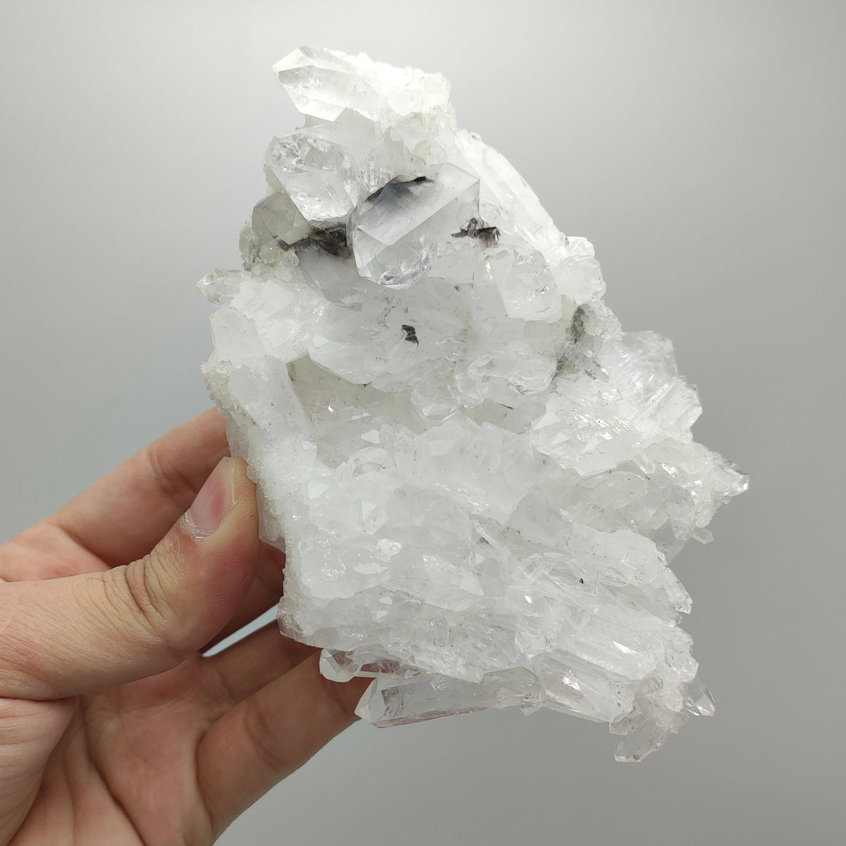 Natural nice size brookite included quartz cluster from Baluchistan Pakistan, 344 grams