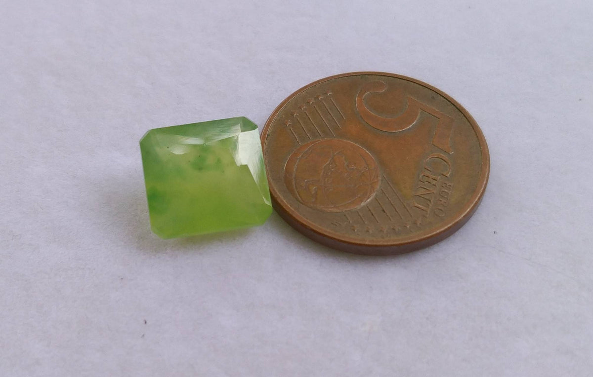 5 Carat Radiant Green Hydrogrossular Garnet Gemstone