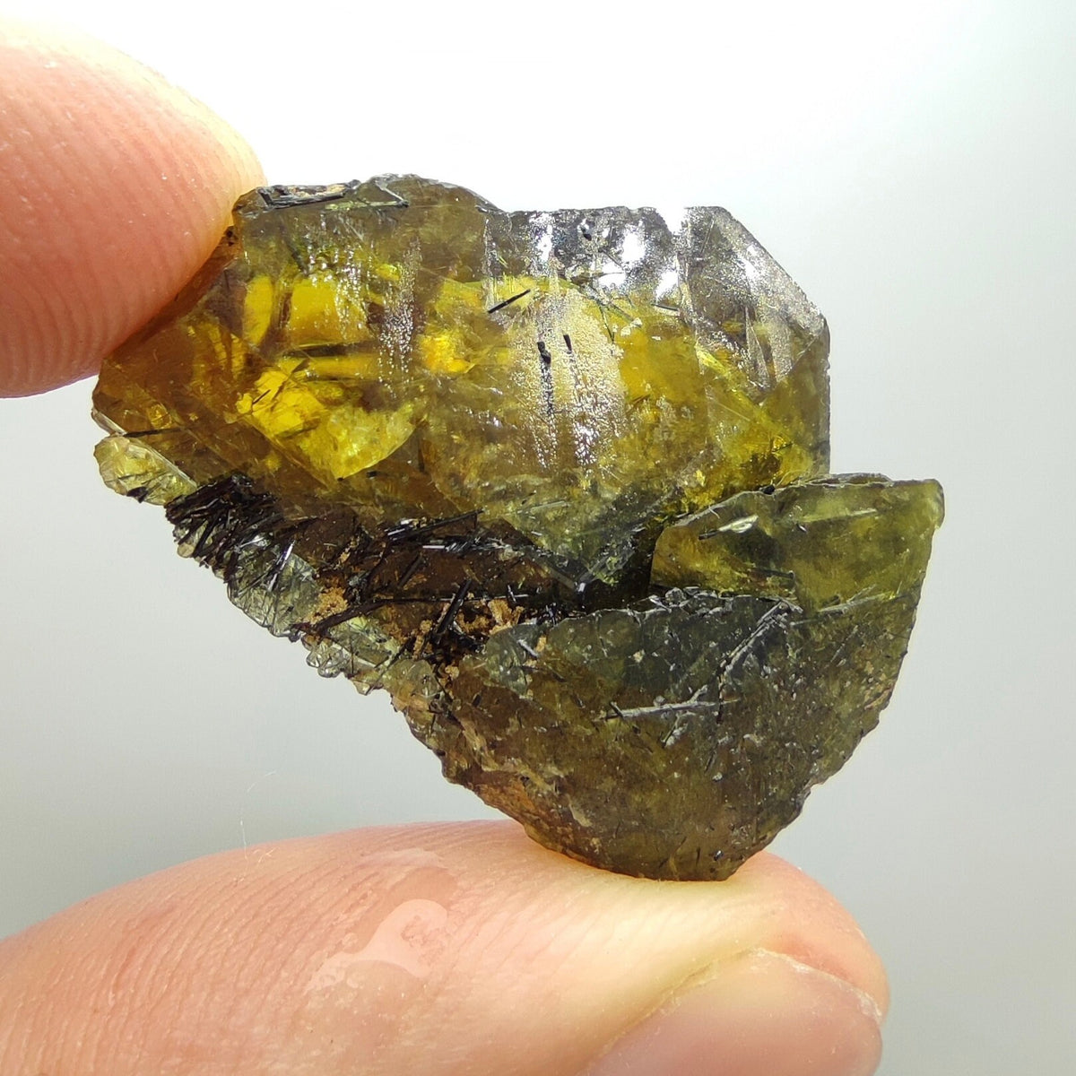 Rare sphene titanite crystal with Aegirine inclusion from Momand agency, KP, Pakistan, 7.3 gram