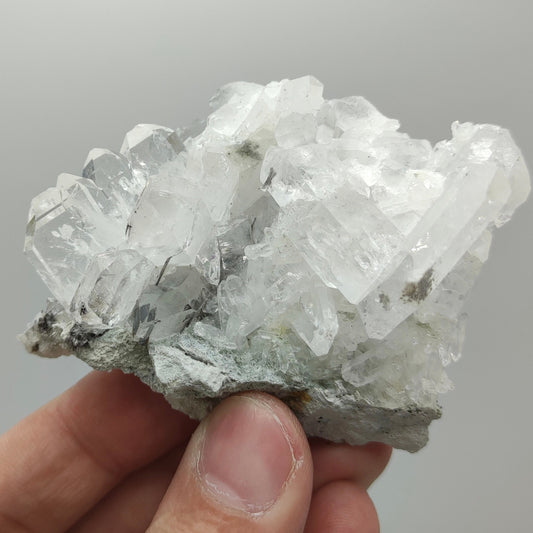Faden Quartz Cluster with Black Brookite, Baluchistan Pakistan