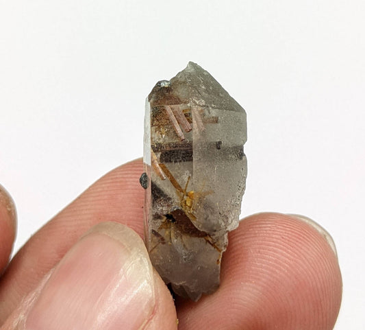 Sagenite var Rutile included quartz crystal from KP Pakistan, 3.4 grams