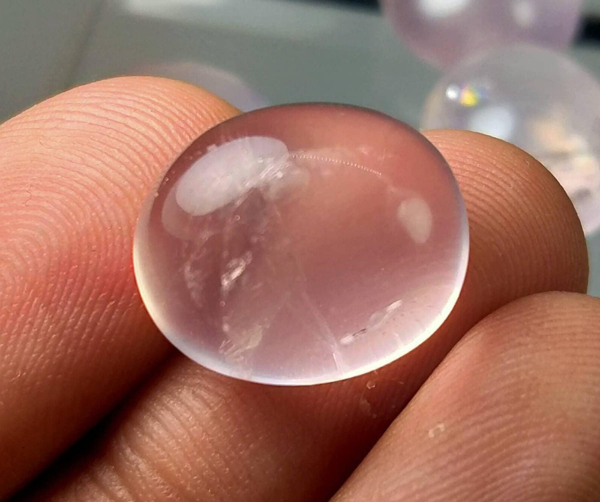 Natural good quality rose quartz cabochons lot