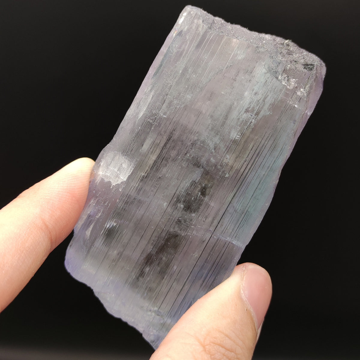 Bicolor Spodumene var kunzite clear lustrous crystal from Afghanistan, 146 grams