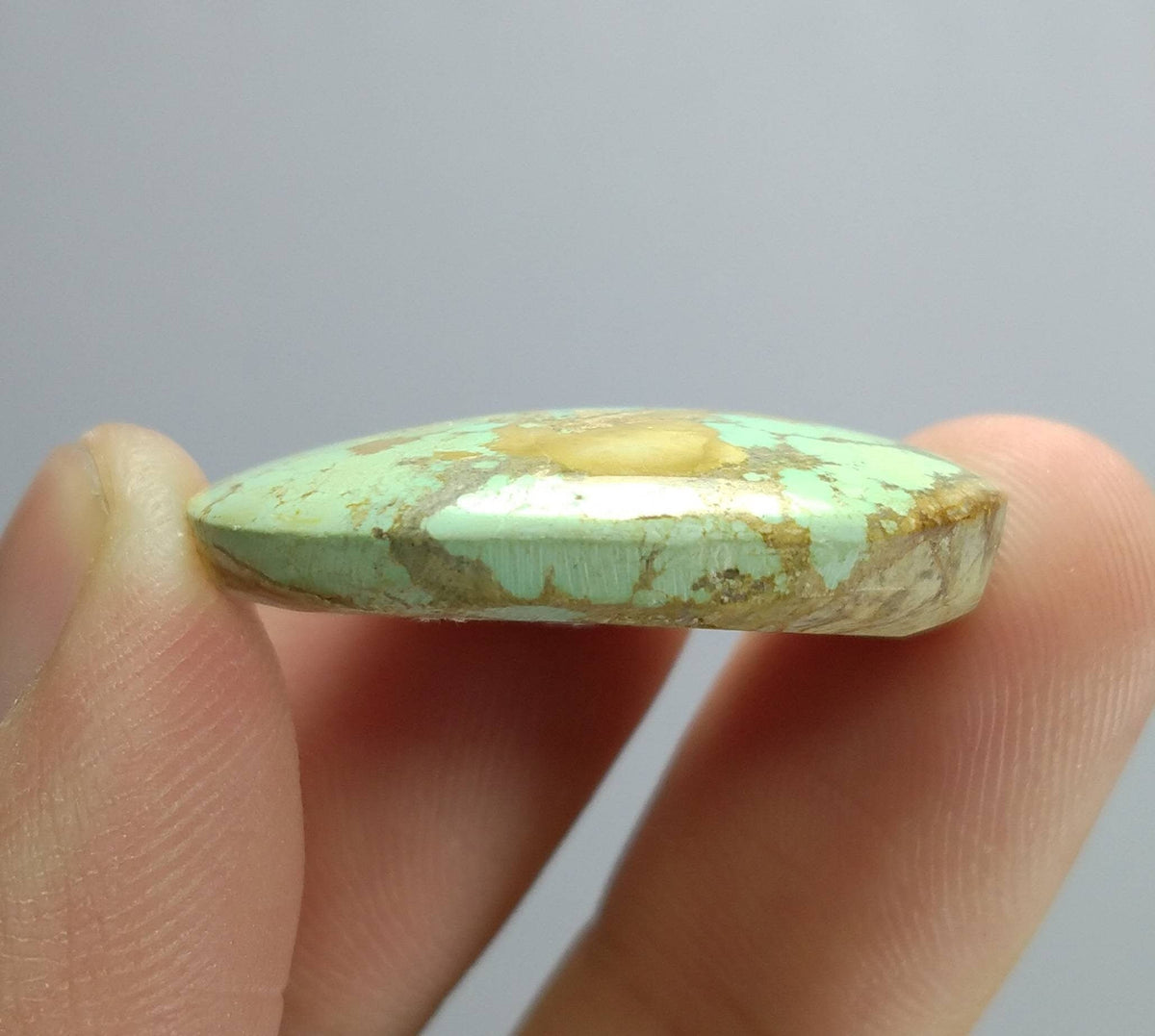 39 Carat Oval Turquoise Cabochon, Untreated Gemstone