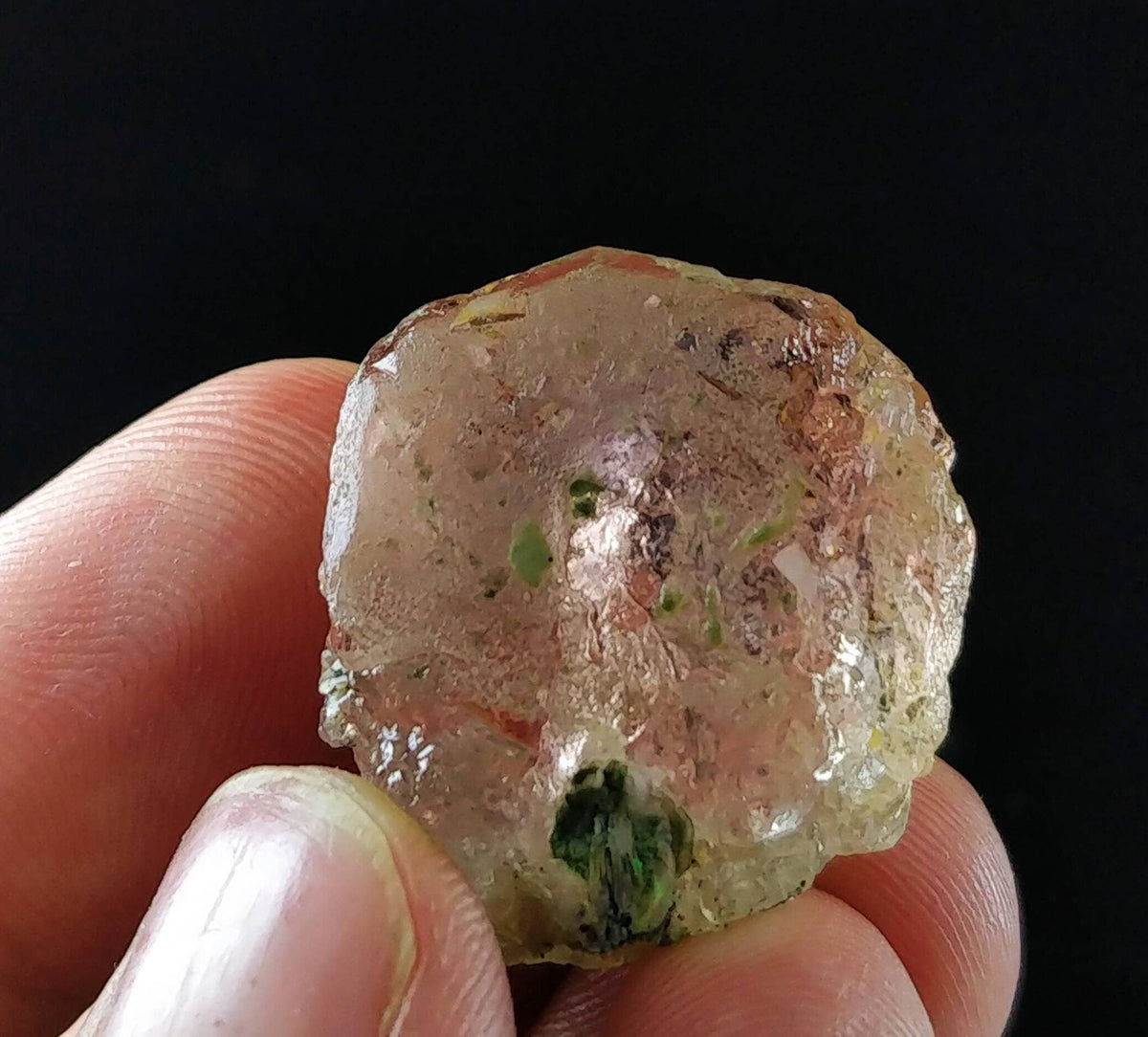 Rare Pink gemmy fluorite 15 grams crystal from Nagar Valley Skardu GilgitBaltistan Pakistan