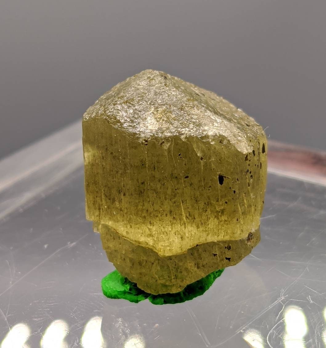 Natural Green Scapolite Crystal, 11 grams