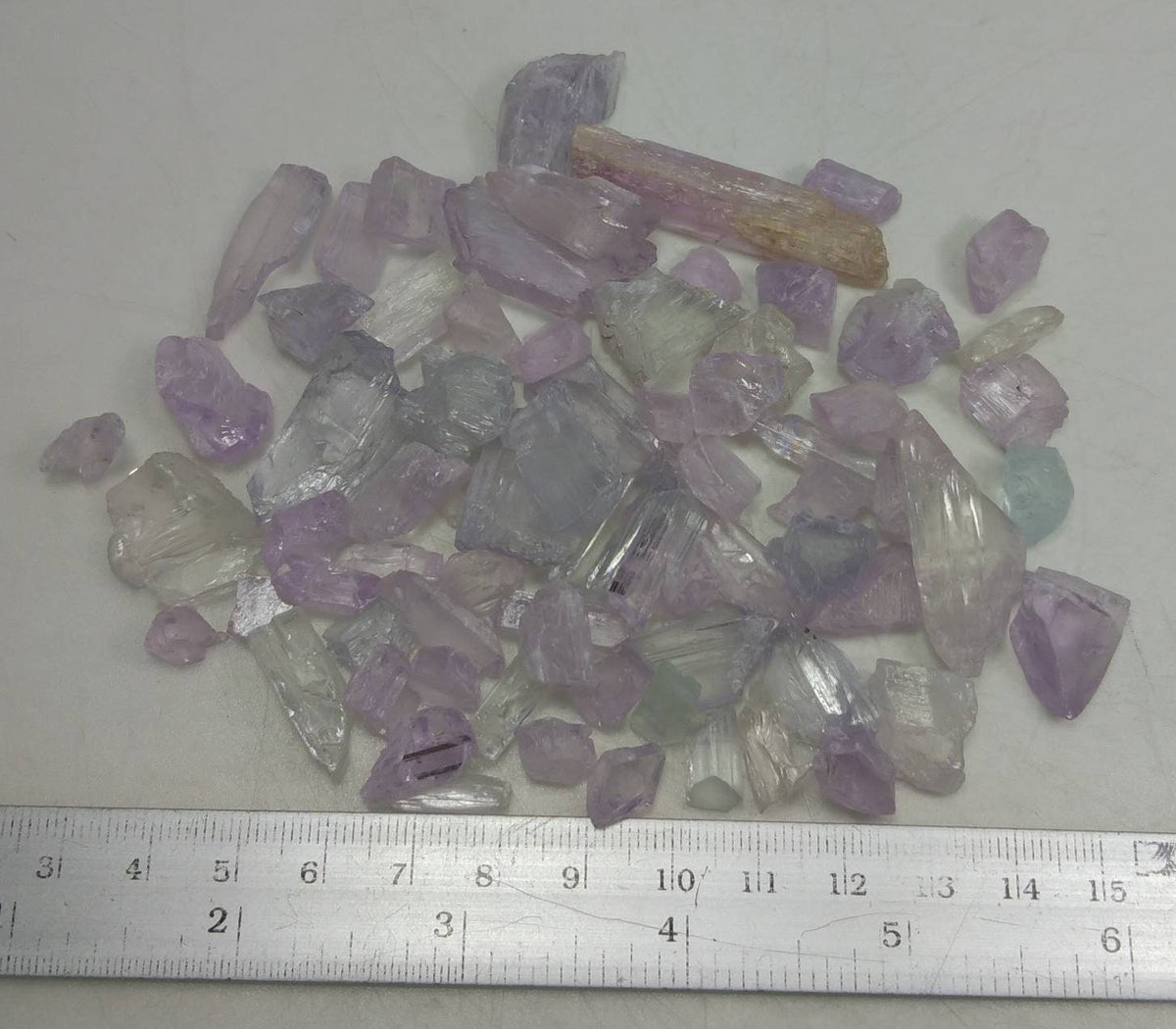 Multicolor Kunzite Crystals Lot (107.3 grams)