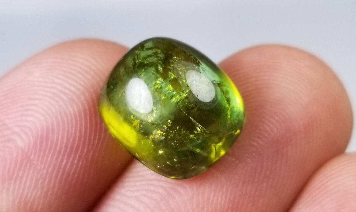 Natural good quality ring size faceted green  tourmaline gems