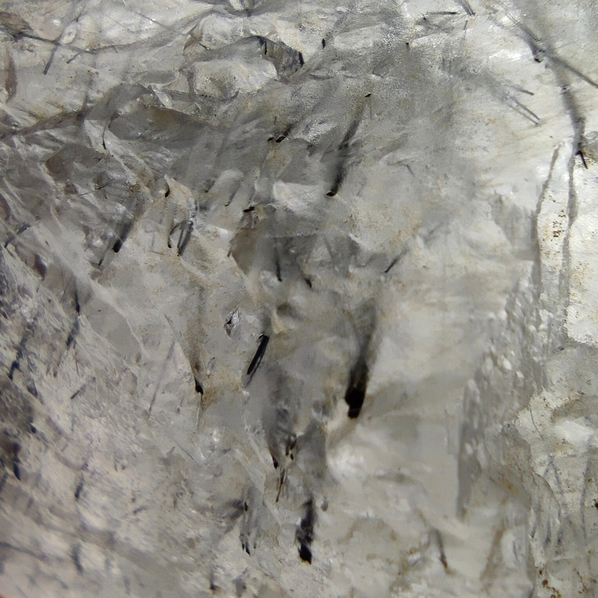 Natural Magnecio-Reibeickite included etched quartz crystal  from Zagi mountain KP Pakistan, 41 grams
