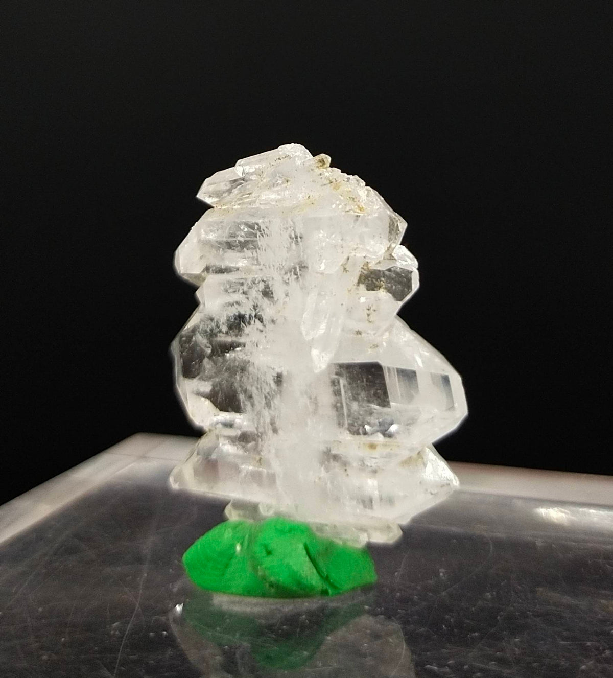Faden quartz crystal clear and terminated with stepformation structure  from Baluchistan Pakistan, 8.5 gram
