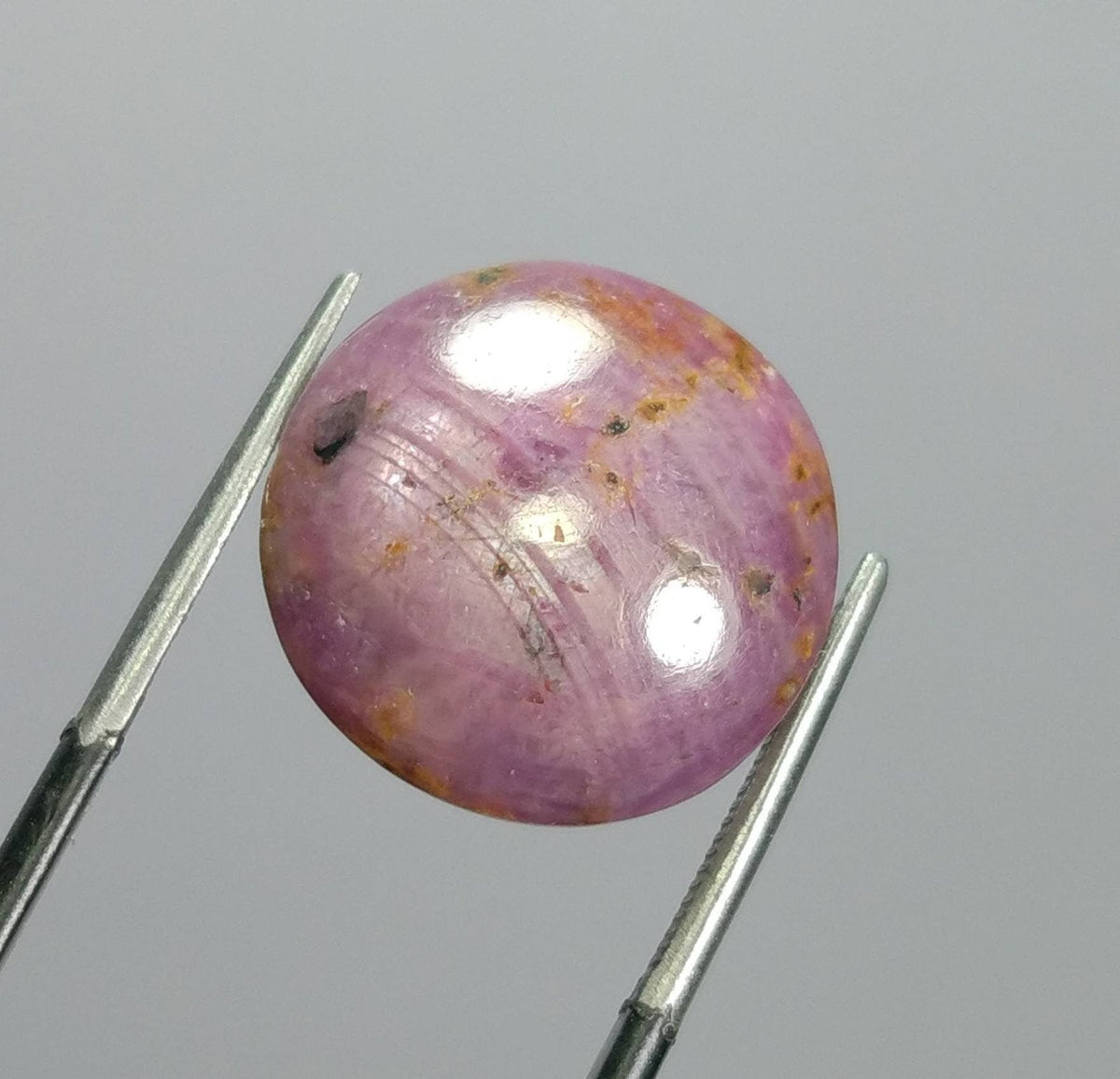 Natural 24 Carat Star Ruby Cabochon, UV Reactive Gemstone