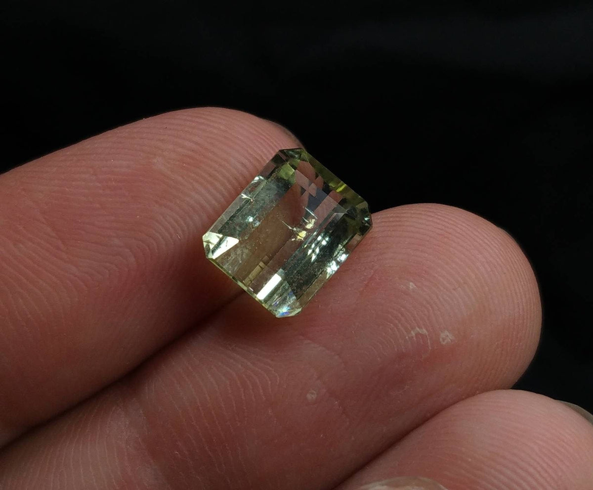 Faceted Yellow Tourmaline Gemstone, 4 Carats
