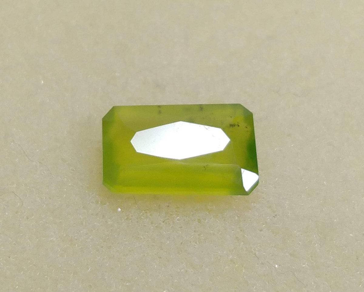 5 Carat Green Hydrogrossular Garnet Gem, Radiant Cut