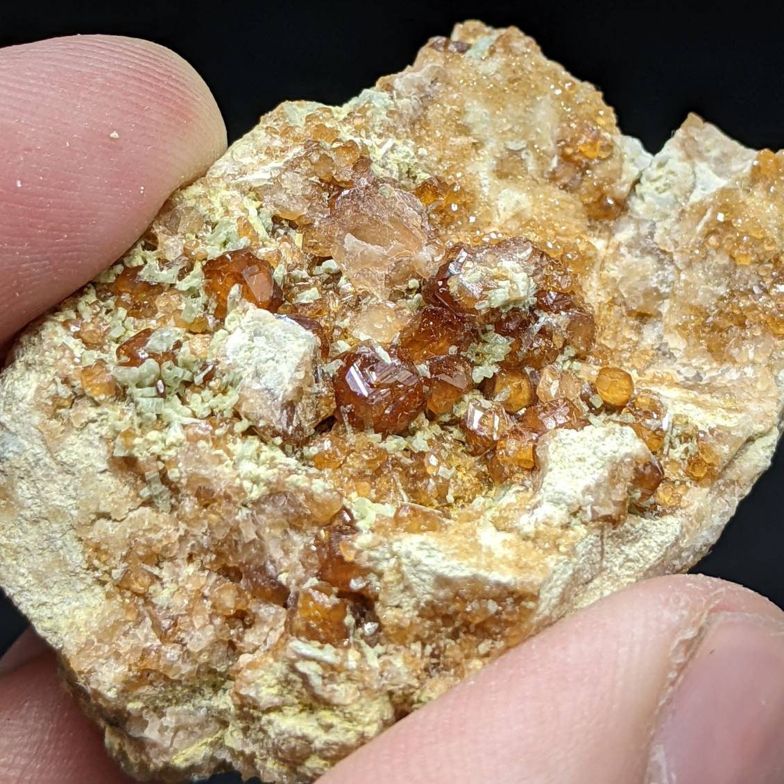 Hessonite Garnet with Diopside Crystals Specimen (41 grams)