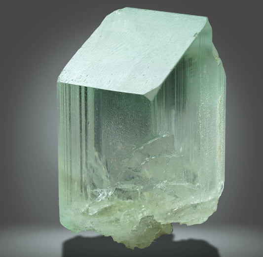 Gem Kunzite Crystal, Lustrous Light Green Spodumene from Afghanistan (22.1 grams)