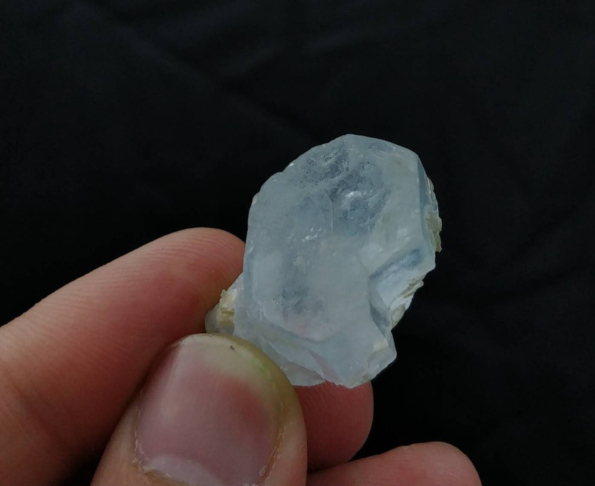 Aquamarine terminated clear with moscovite mica from Nagar Valley Skardu GilgitBaltistan Pakistan