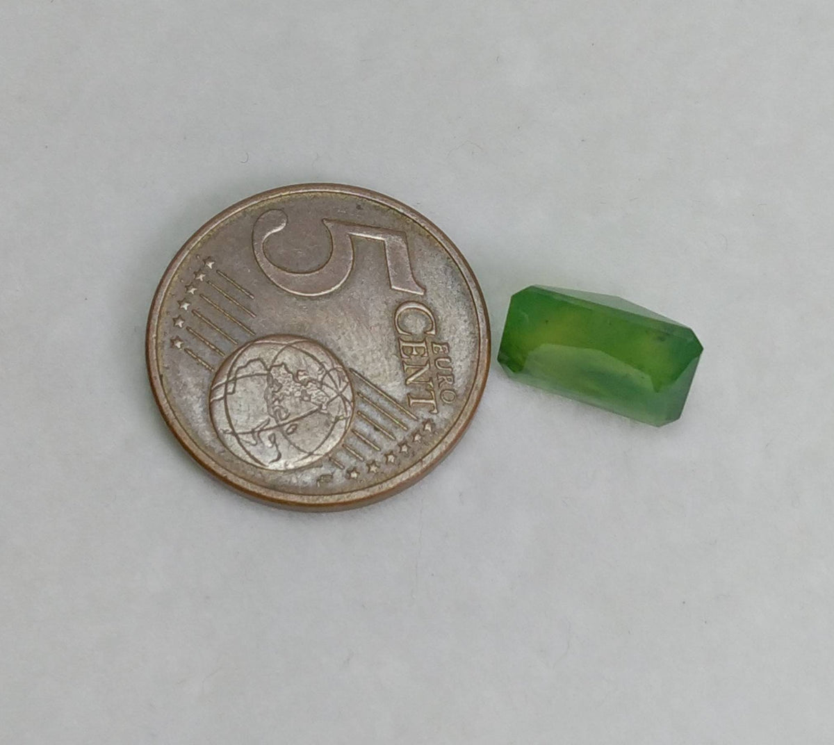 5.5 Carat Green Radiant Cut Hydrogrossular Garnet Gem