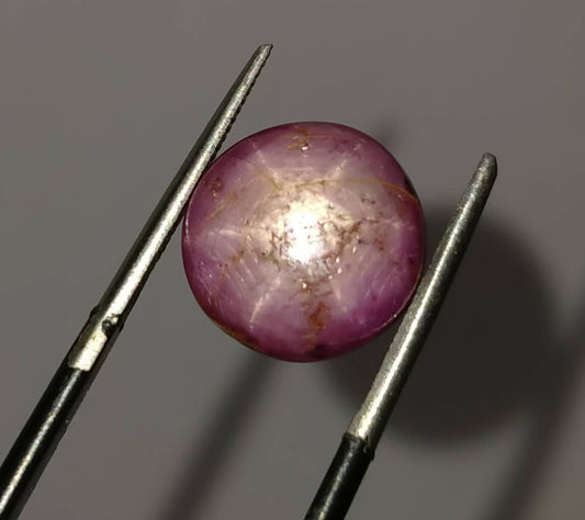 10 Carat Star Ruby Cabochon, Untreated Oval Gemstone