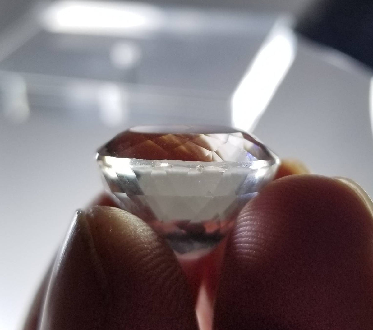 Natural good quality ring size faceted kunzite loose gem