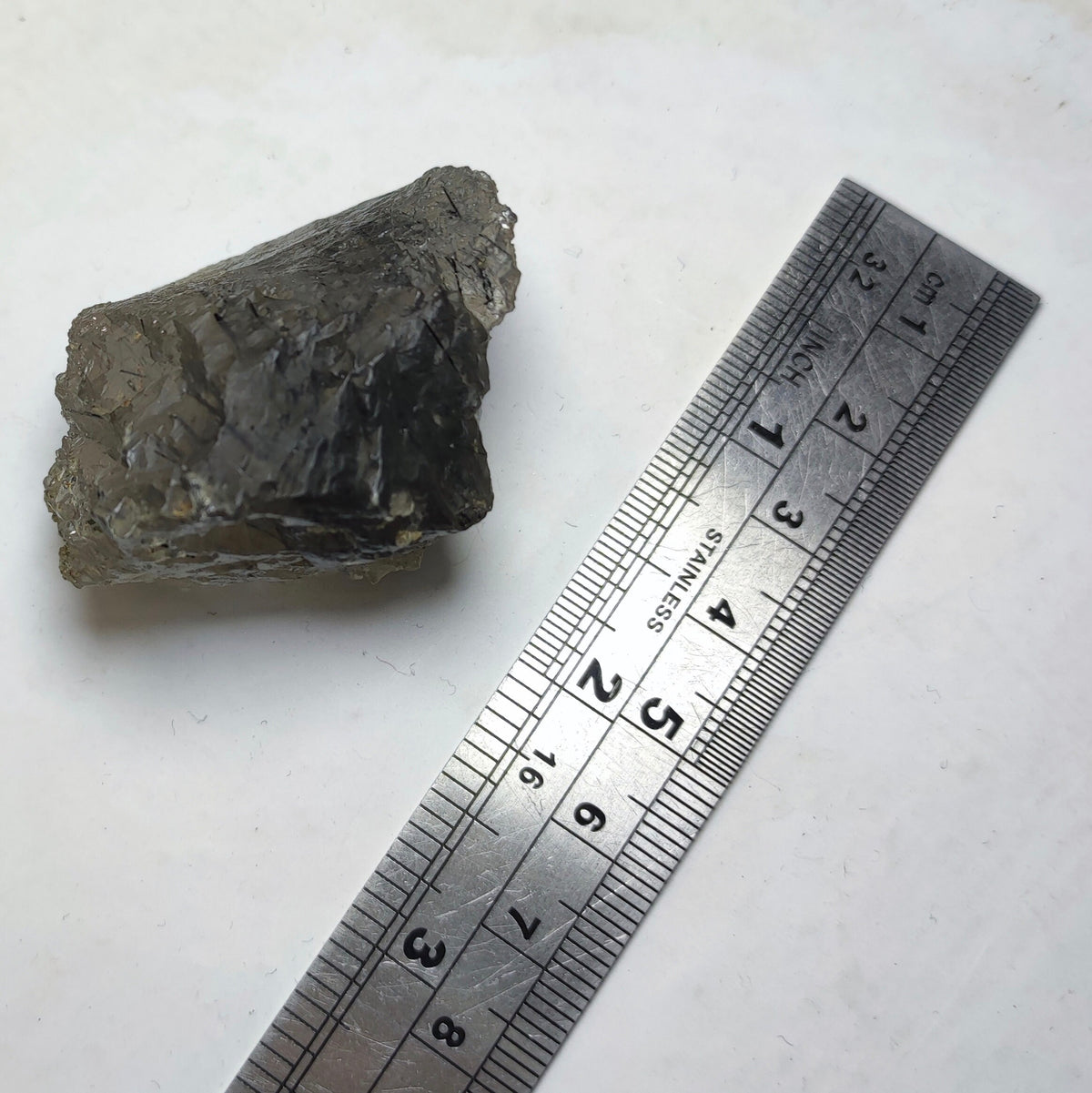 Natural Magnecio-Reibeickite included etched quartz crystal  from Zagi mountain KP Pakistan, 41 grams