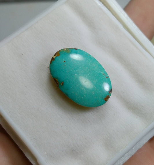 23 Carat Oval Turquoise Cabochon, Untreated Gemstone