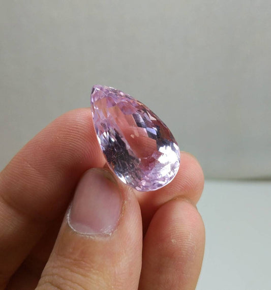 34 Carat Pear Shape Kunzite Gem, Untreated