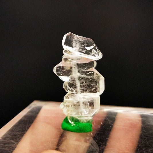 Faden quartz crystal clear and terminated with stepformation structure  from Baluchistan Pakistan, 5.5 gram