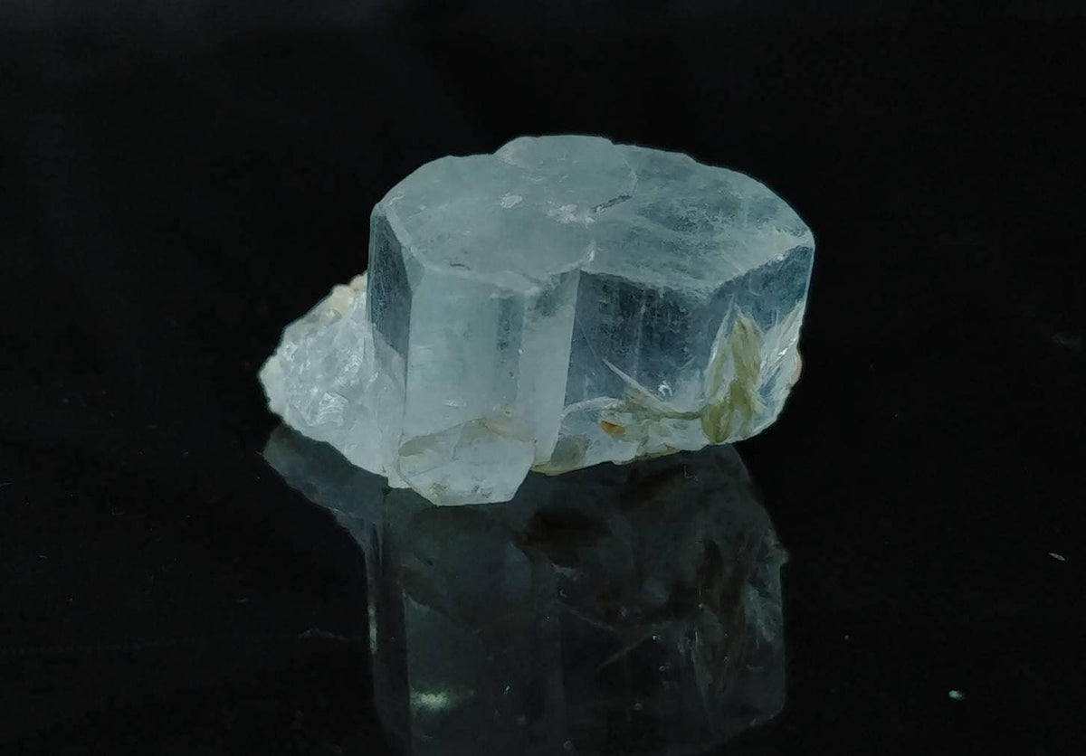 Aquamarine terminated clear with moscovite mica from Nagar Valley Skardu GilgitBaltistan Pakistan